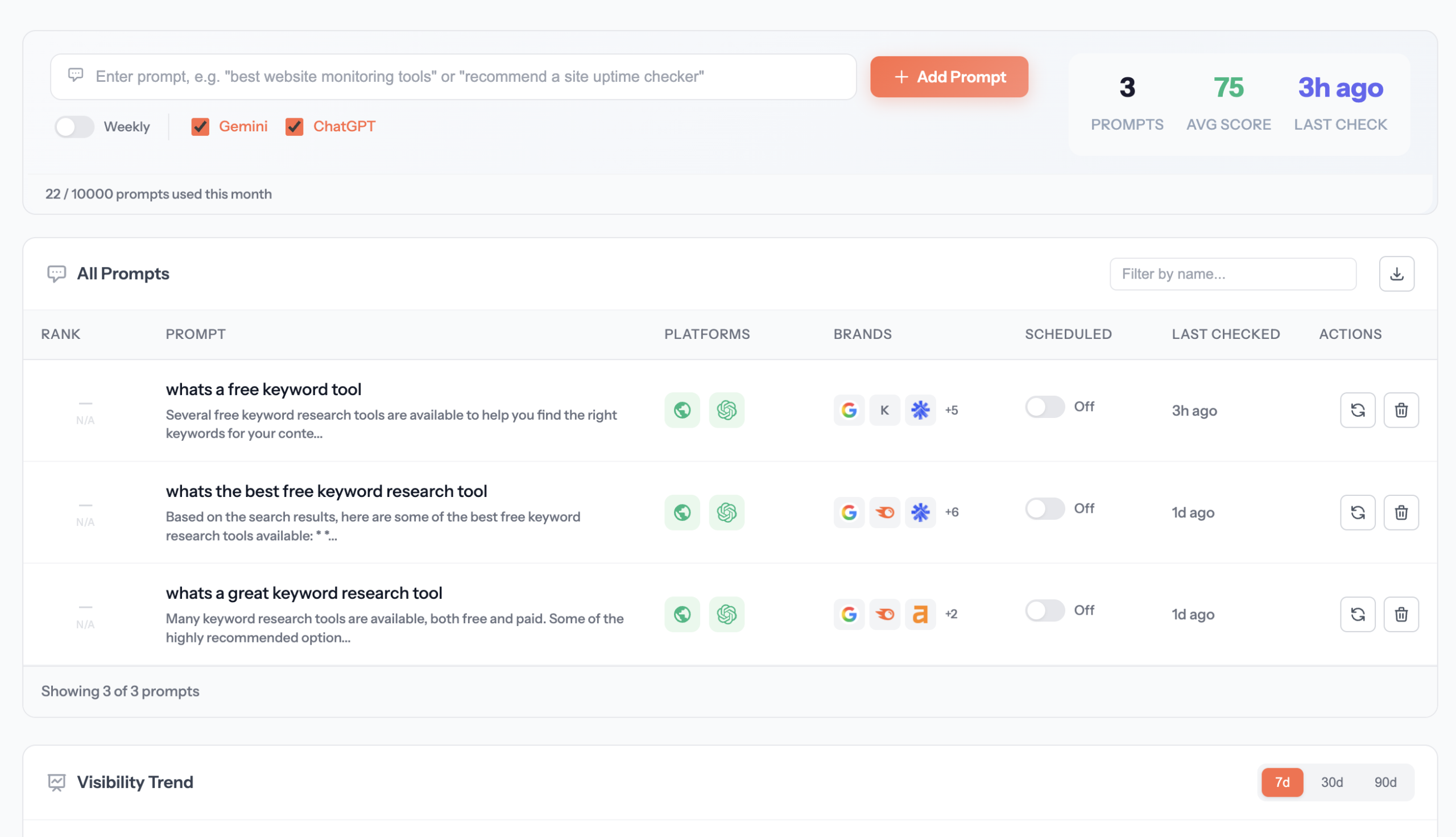 AI Engines visibility tracking